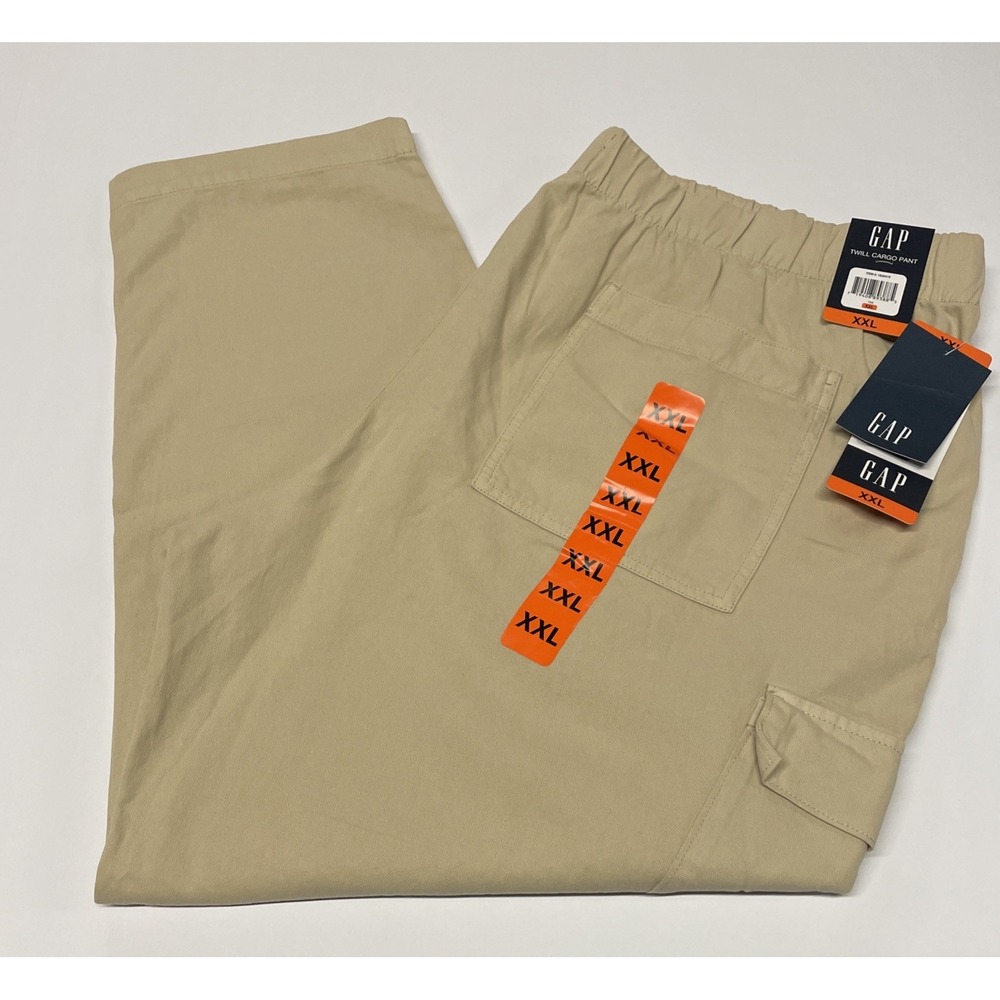 GAP Womens Twill Cargo Pant Tan Brown Straight Leg Utility Size 2XL NEW